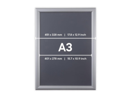 EUROPEL Cadre porte-affiche economy, A3, 25 mm, argent