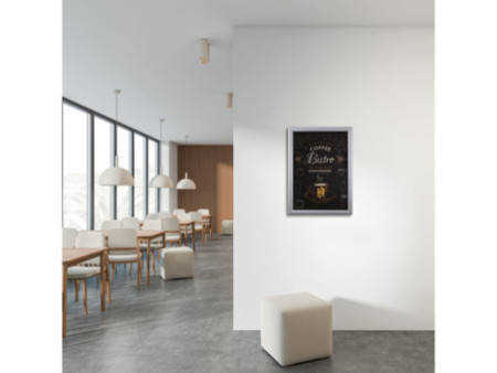 EUROPEL Cadre porte-affiche economy, A3, 25 mm, argent