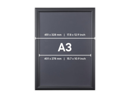 EUROPEL Cadre porte-affiche Economy, A3, 25 mm, noir