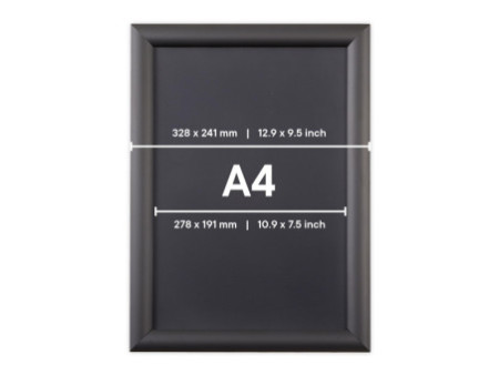 EUROPEL Cadre porte-affiche Economy, A4, 25 mm, noir