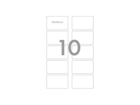 rillprint Étiquette porte-nom, 80 x 50 mm, blanc