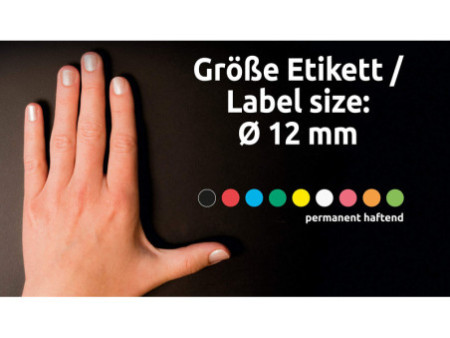 AVERY Zweckform Pastille de couleur, diamètre 12 mm, noir