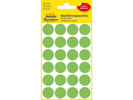 AVERY Zweckform Pastille de couleur, diamètre 12 mm