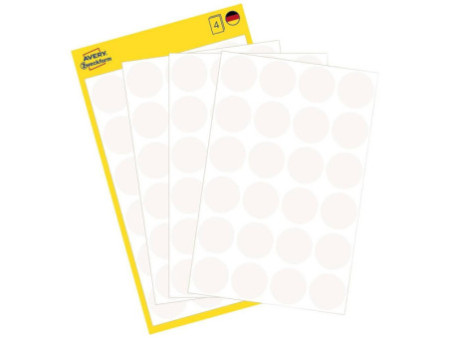 AVERY Zweckform Pastille de couleur, diamètre 18 mm, blanc