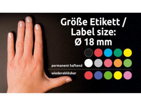 AVERY Zweckform Pastille de couleur, diamètre 18 mm, rouge