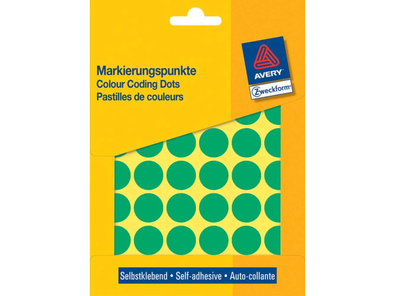 AVERY Zweckform Pastille de couleur, diamètre 18 mm, vert