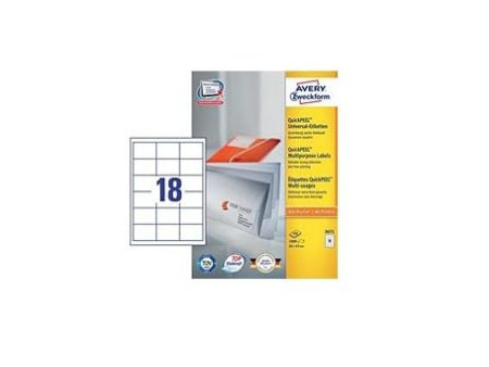 AVERY Zweckform Etiquette universelle, 64 x 45 mm, blanc