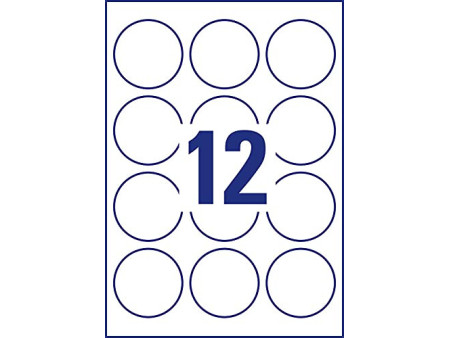 AVERY Zweckform Etiquettes transparentes, 60 mm, rond