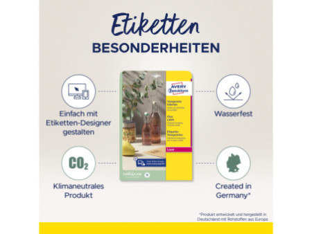 AVERY Zweckform Etiquettes transparentes, 80 mm, rond