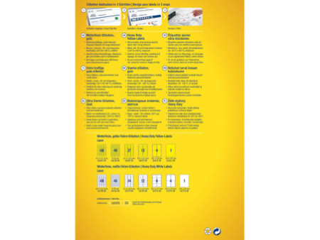 AVERY Zweckform Etiquette, 70 x 37 mm, jaune