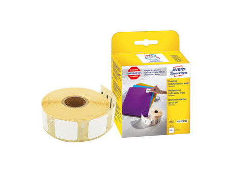 AVERY Zweckform Etiquettes en rouleau, 25 x 25 mm, blanc