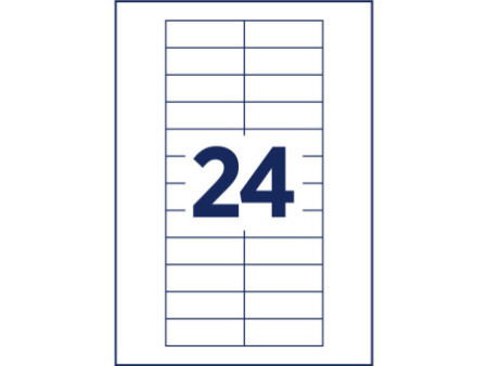 AVERY Insert imprimable pour badge, 190 g/m2, 64x22mm, blanc