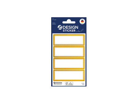 ZDesign HOME Étiquette, cadre doré, 50 mm