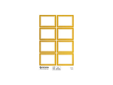 ZDesign HOME Étiquette, cadre doré, 50 mm