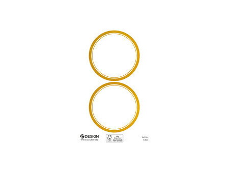 ZDesign HOME Étiquette, cadre doré, 50 x 50 mm
