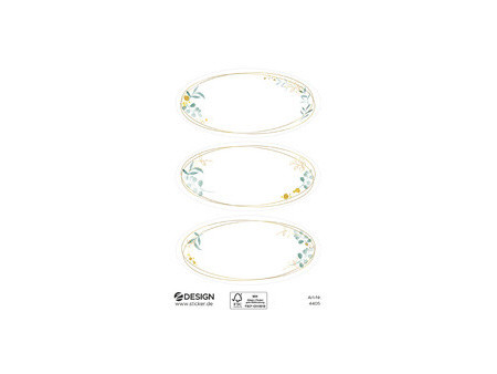 ZDesign HOME Étiquette, cadre ornementé, ovale