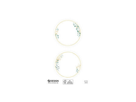 ZDesign HOME Étiquette, cadre ornementé, octogonal