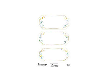 ZDesign HOME Étiquette, cadre ornementé, rond