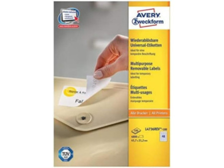 AVERY Zweckform Etiquette universelle, 45,7 x 21,2 mm, blanc