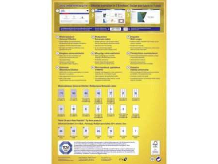 AVERY Zweckform Etiquette universelle, 63,5 x 29,6 mm, blanc