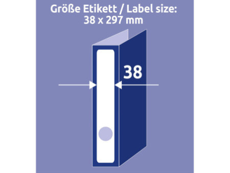 AVERY Zweckform Etiquette pour dos de classeur, 38 x 297 mm