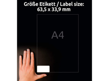AVERY Zweckform Etiquette, 63,5 x 33,9 mm, blanc