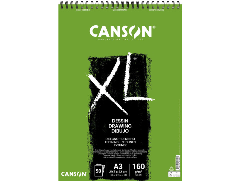 CANSON Bloc à croquis et études XL DESSIN, A3