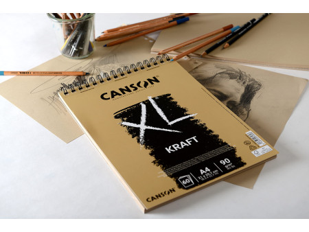 CANSON Bloc à croquis et études XL KRAFT, A4