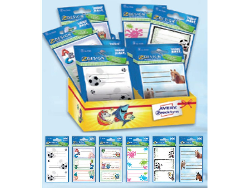 AVERY Zweckform ZDesign Assortiment étiquettes enfant SCHOOL
