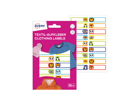 AVERY Étiquette pour textile, 13 x 45 mm, motifs