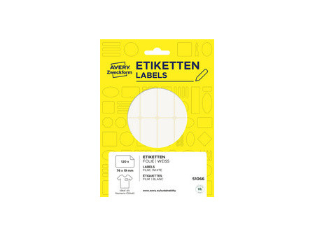 AVERY Zweckform Étiquette de nom, 76x19 mm, enlevable, blanc