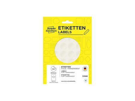 AVERY Zweckform Étiquette de fermeture, 38 mm, transparent
