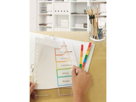 AVERY Intercalaires Readyindex, PP, 6 touches, A4