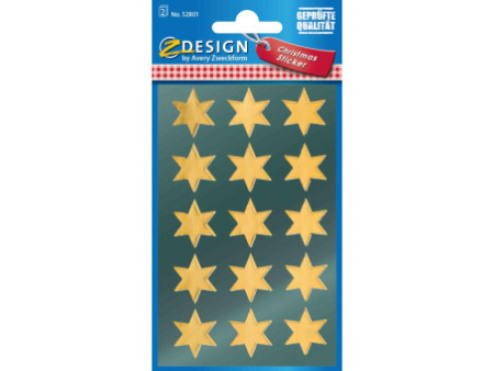 AVERY Zweckform ZDesign Sticker de Noël 'Etoile', présentoir