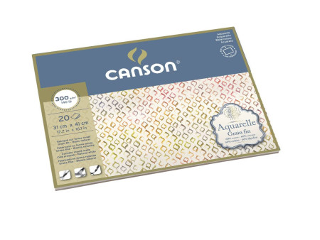 CANSON Bloc de papier Aquarelle, fin, 310 x 410 mm