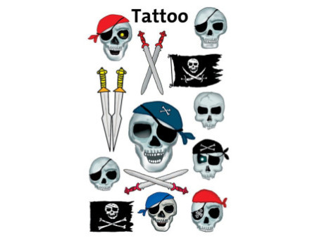 ZDesign KIDS Tatouages 'têtes de mort', coloré