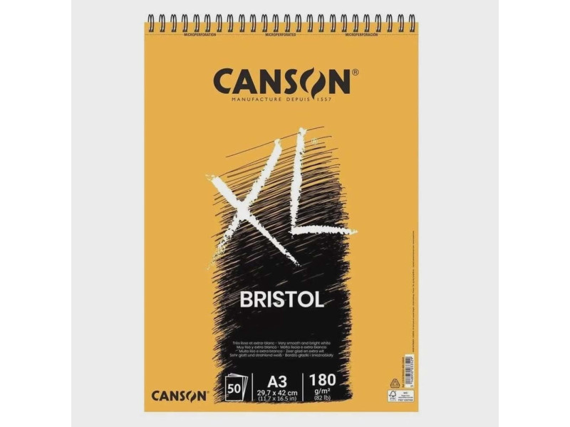 CANSON Bloc à croquis et études XL Bristol, A3