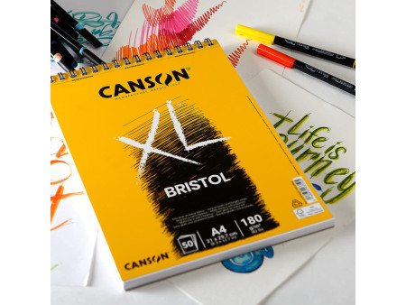 CANSON Bloc à croquis et études XL Bristol, A4