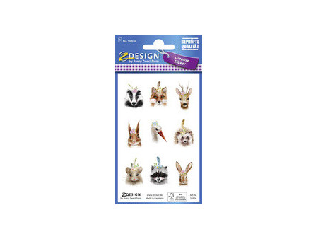 AVERY Zweckform ZDesign Sticker de Pâques 'Animaux bohème'