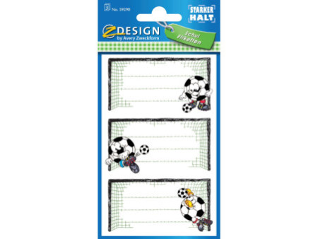 AVERY Zweckform ZDesing Etiquettes pour livres 'but de foot'