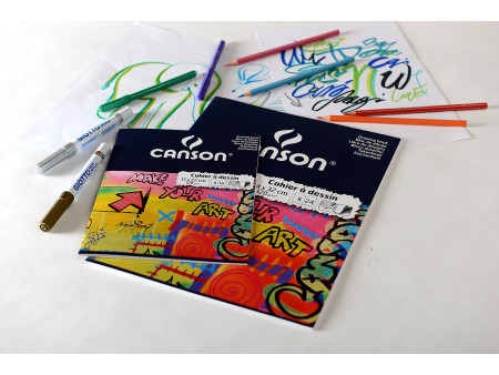 CANSON Bloc de feuillets mobiles de papier à dessin, blanc