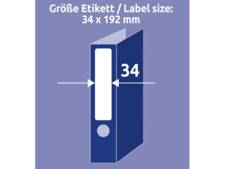 AVERY Zweckform Etiquette pour dos de classeur, 34 x 192 mm