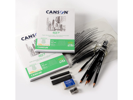 CANSON Album spiralé papier dessin 1557, A5, 120 g/m2