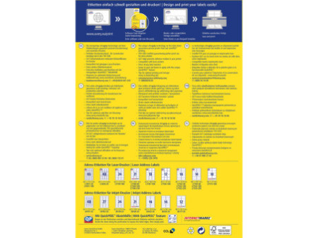 AVERY Zweckform QuickPEEL Etiquette d'adresse, 63,5 x 33,9mm