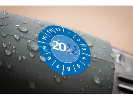 AVERY Zweckform Plaquette de contrôle, 20xx à inscrire, bleu