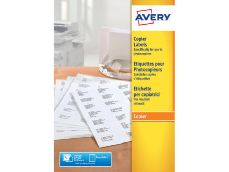 AVERY Etiquette pour photocopieur, 70 x 37 mm, blanc