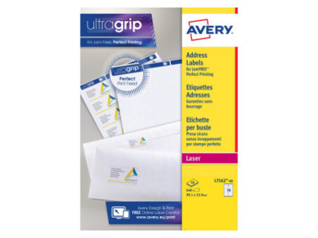 AVERY Etiquette d'adresse, 99,1 x 33,9 mm, blanc