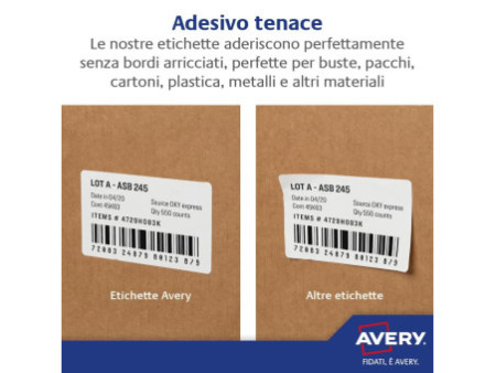 AVERY Etiquette d'expédition, 199,6 x 289,1 mm, blanc