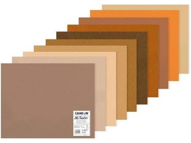 CANSON Papier dessin Mi-Teintes, 500 x 650 mm, assorti