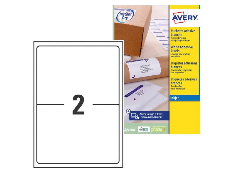 AVERY Etiquette d'expédition, 199,6 x 143,5 mm, blanc